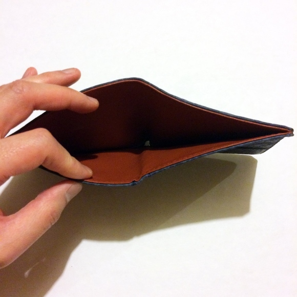 Parabellum Navy Bison Leather Bi Fold Wallet NIB - Picture 5 of 7